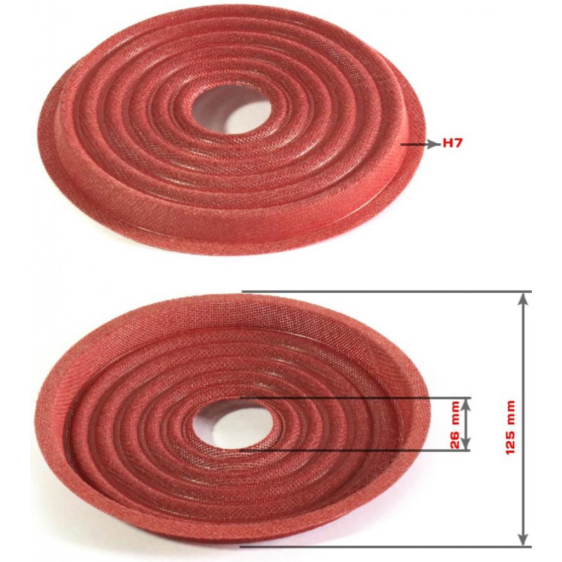 MEMBRANA PARA PARLANTE SEMI-COPA 26MM X 125MM
