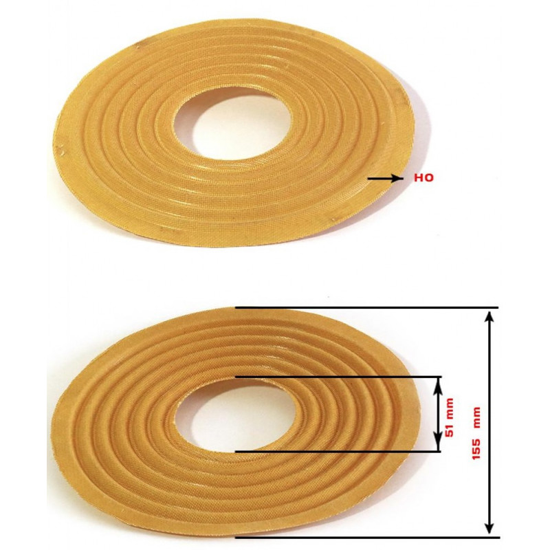 MEMBRANA PLANA PARA PARLANTE 155MM x 76MM x 15MM