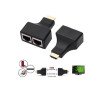EXTENSOR HBMI POR CABLE DE RED UTP RJ45 - 30 Metros
