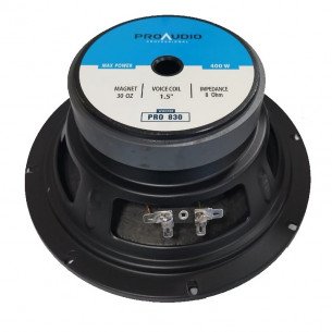 PARLANTE 8 PULGADAS 400W 1.5 PULGADAS BOBINA 8 OHM PRO 830