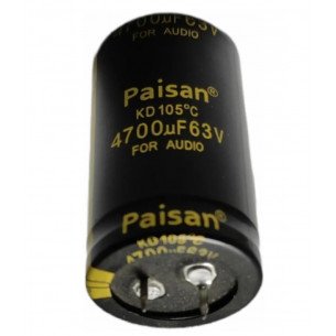 CAPACITOR ELECTROLÍTICO PAISAN 63V