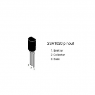 TRANSISTOR PNP A1020 Voltaje: 50V Corriente: 2 A BIPOLAR