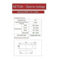 BATERÍA 12V 2.3AH NETION