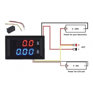 Voltiamperimetro Voltimetro Amperimetro Digital Dc 100v 10a