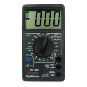 MULTÍMETRO DIGITAL 8 FUNCIONES, TECHMAN, TM-102C