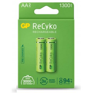 PILA RECAGABLE GP NIMH AA 1.2V 1300 X2