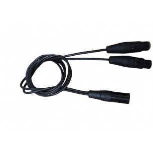 CABLE AUXILIAR 2X1 + CON 1 JACK XRL HEMBRA  + 2 PLUG XRL