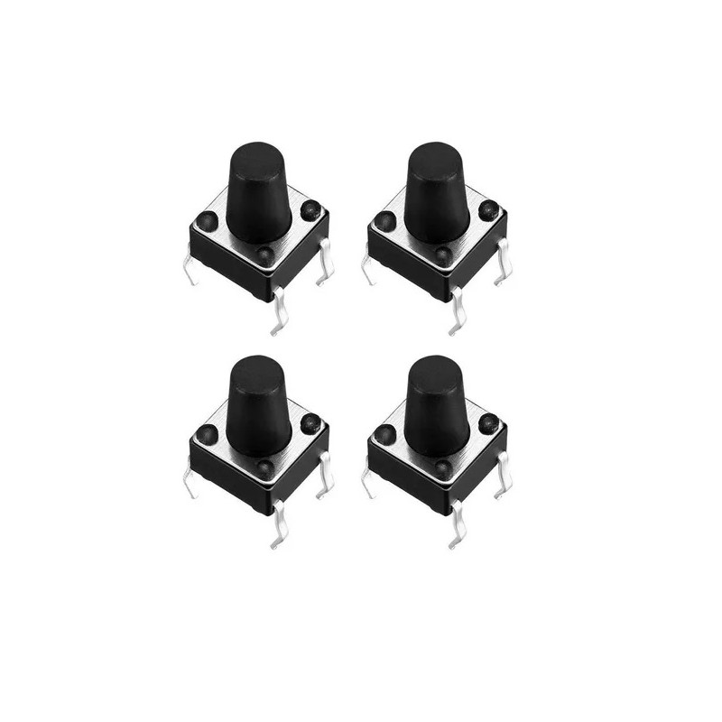 PULSADORES DE 4 PINES 12MM cuadrado